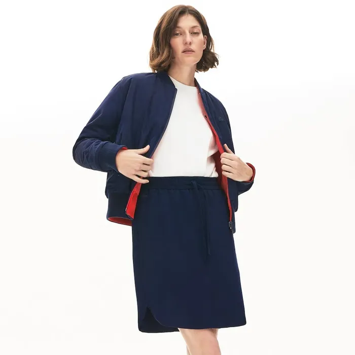 Reversible Bomber Jacket Navy BlueRed Womens Lacoste Jackets and Coats Online Store