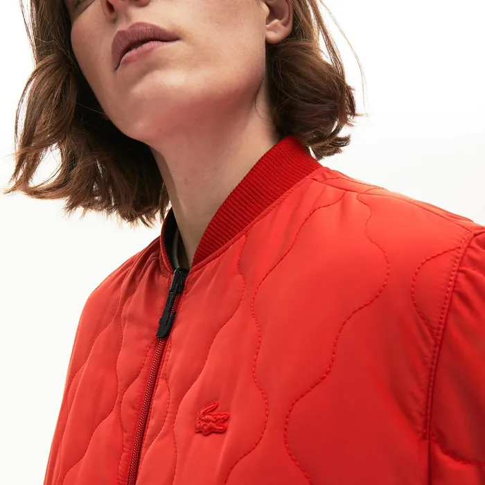 Reversible Bomber Jacket Navy BlueRed Womens Lacoste Jackets and Coats Online Store
