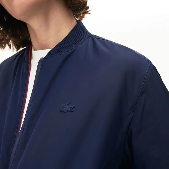 Reversible Bomber Jacket Navy BlueRed Womens Lacoste Jackets and Coats Online Store