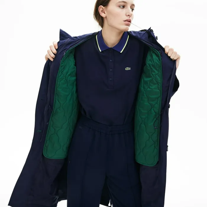 Reversible Jacket 4in1 Parka Navy Blue Womens Lacoste Jackets and Coats Gift 4 You