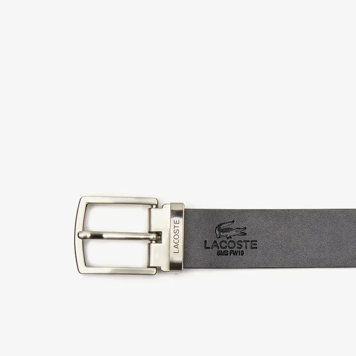 Reversible Leather Belt And 2 Buckles Gift Set Noir Marine 166 Mens Lacoste Belts Online
