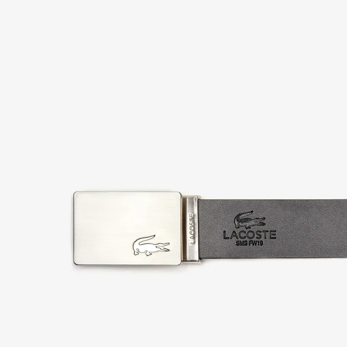 Reversible Leather Belt And 2 Buckles Gift Set Noir Marine 166 Mens Lacoste Belts Online