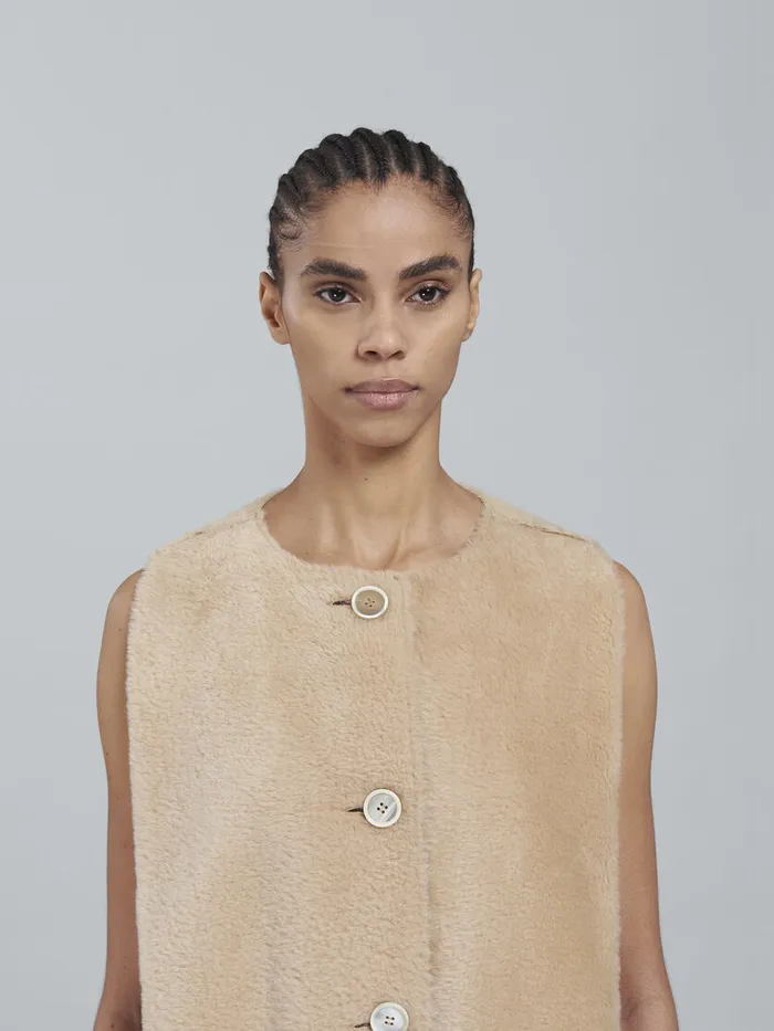 Reversible Light Merino Velour Vest Women Marni Coats and Jackets