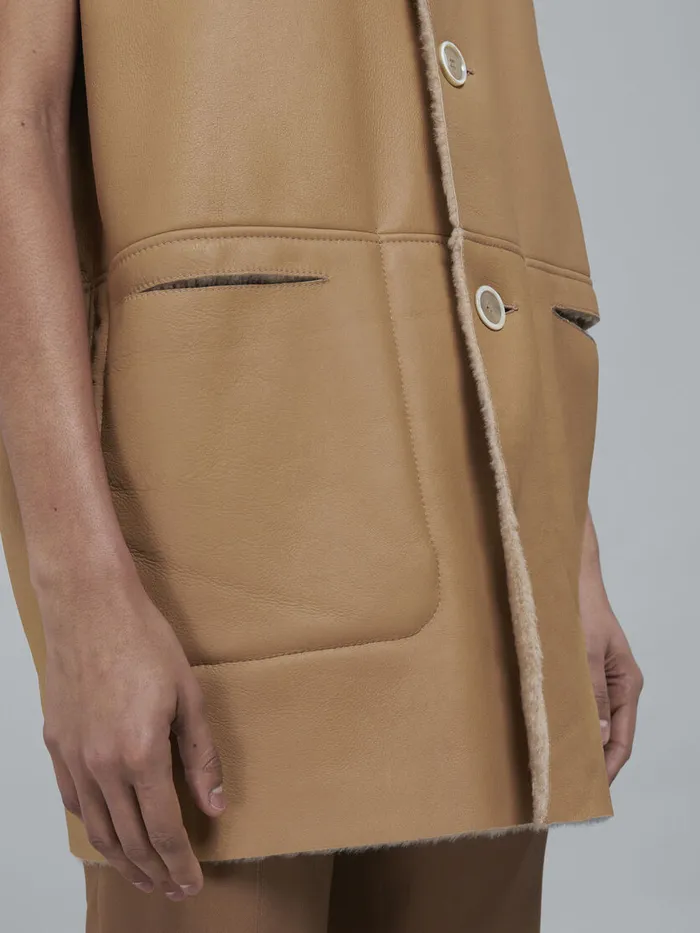 Reversible Light Merino Velour Vest Women Marni Coats and Jackets