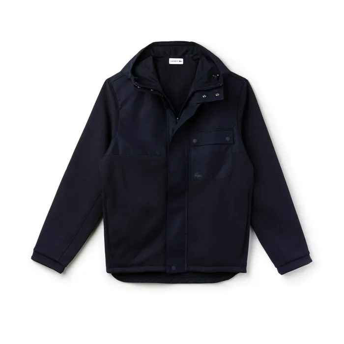 Reversible Zip Sweatshirt Navy Blue Mens Lacoste Sweatshirts USA