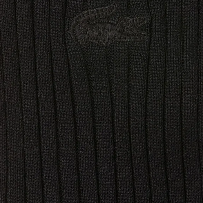 Ribbed Socks Black Mens Lacoste Socks Store