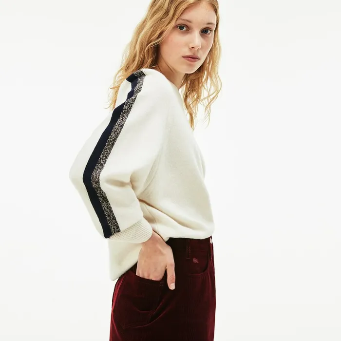 Ribbed Stretch Velour ALine Skirt Brown Womens Lacoste Dresses and Skirts For Sale