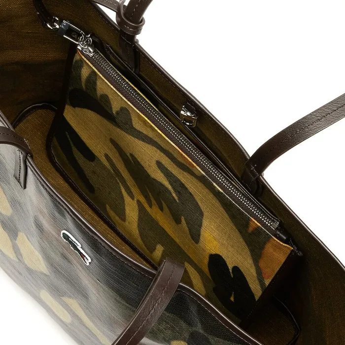 Robert George Coated Print Canvas Tote Bag Original Green Womens Lacoste Bags Gift 4 You