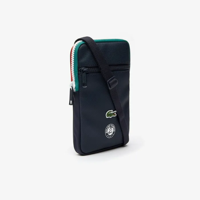 Roland Garros Adjustable Strap Mini Zip Flat Bag Peacoat Verdant Green Mol Mens Lacoste Small Leather Goods Popular