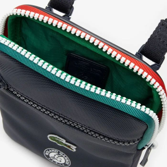 Roland Garros Adjustable Strap Mini Zip Flat Bag Peacoat Verdant Green Mol Mens Lacoste Small Leather Goods Popular