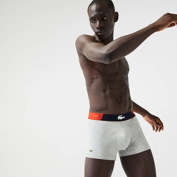 Roland Garros Boxer Briefs Grey Chine Mens Lacoste Underwear Casaul