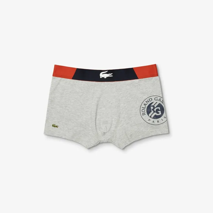 Roland Garros Boxer Briefs Grey Chine Mens Lacoste Underwear Casaul