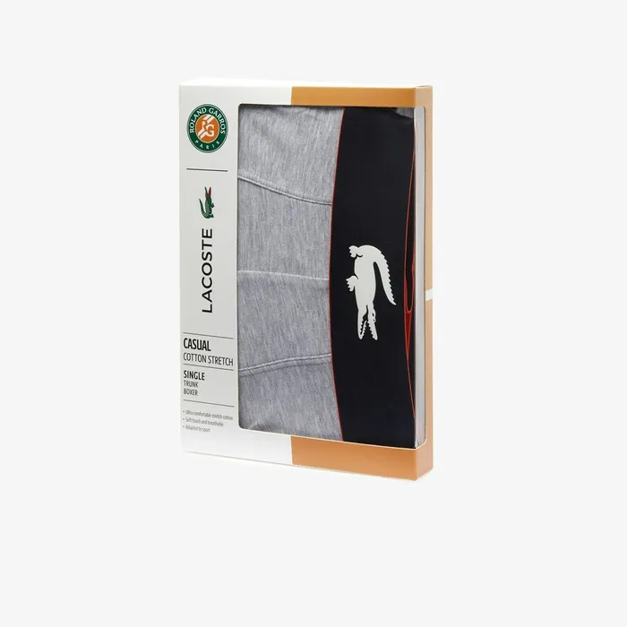 Roland Garros Boxer Briefs Grey Chine Mens Lacoste Underwear Casaul