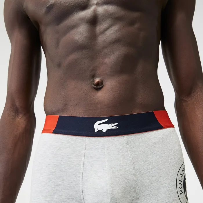 Roland Garros Boxer Briefs Grey Chine Mens Lacoste Underwear Casaul