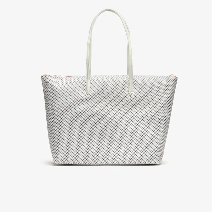 Roland Garros Panama Hat Print Zippered Tote Panama Womens Lacoste Bags On Sale