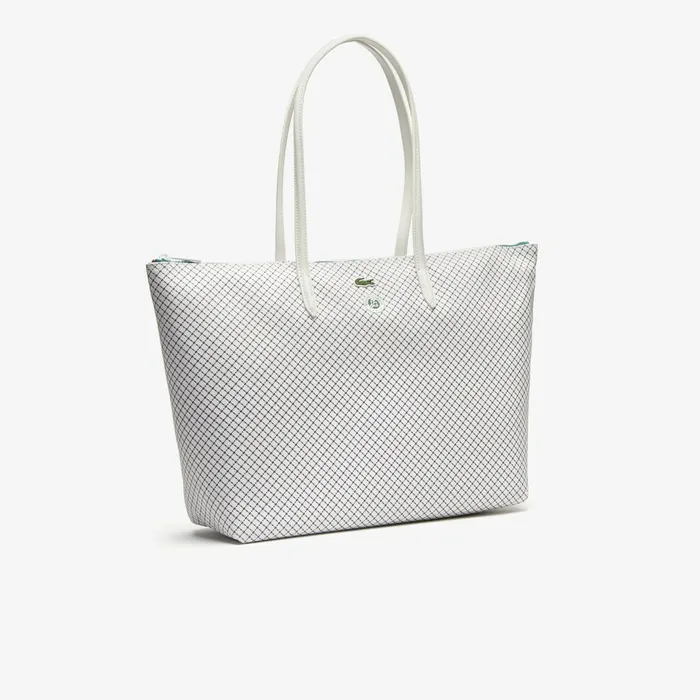 Roland Garros Panama Hat Print Zippered Tote Panama Womens Lacoste Bags On Sale
