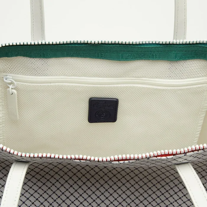 Roland Garros Panama Hat Print Zippered Tote Panama Womens Lacoste Bags On Sale