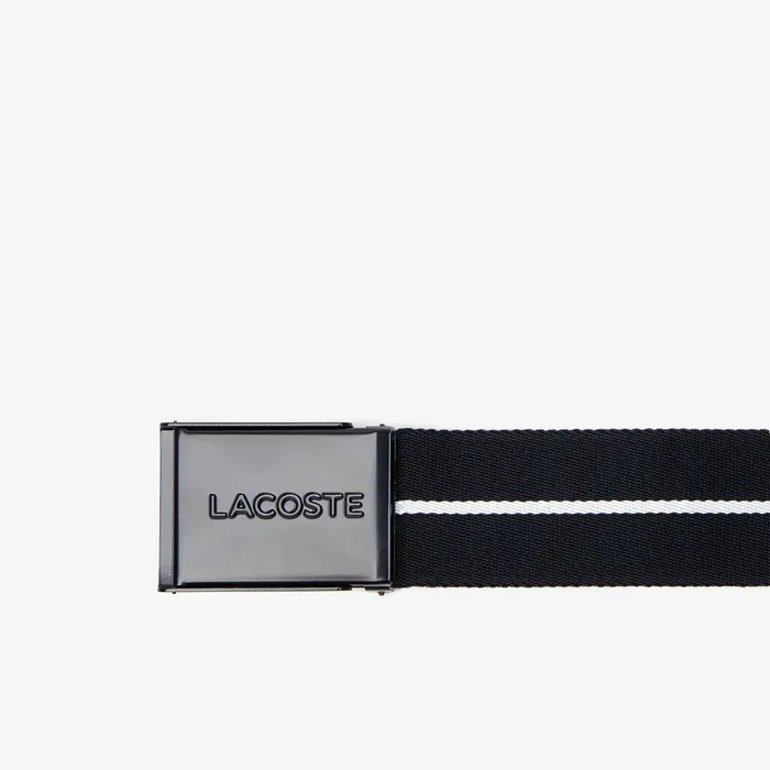 Roland Garros Woven Belt Gift Set Navy Blue Mens Lacoste Belts Online Outlet Store