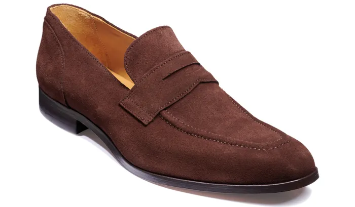 Romeo 8211 Brown Suede Mens Barker Shoes Loafers