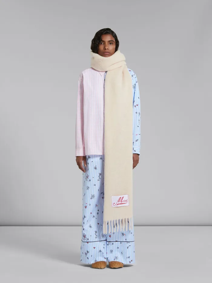 Rose Pink Alpaca Scarf Women Marni Scarves