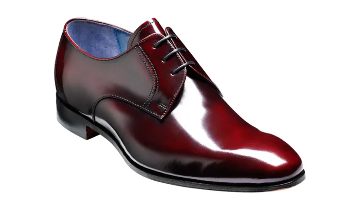 Rutherford 8211 Burgundy HiShine Mens Barker Shoes Derbys
