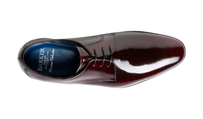 Rutherford 8211 Burgundy HiShine Mens Barker Shoes Derbys
