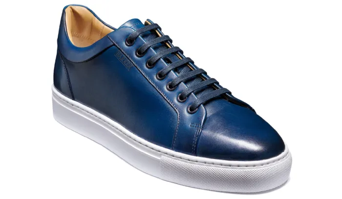 Sam 8211 Navy Hand Painted Mens Barker Shoes Sneakers