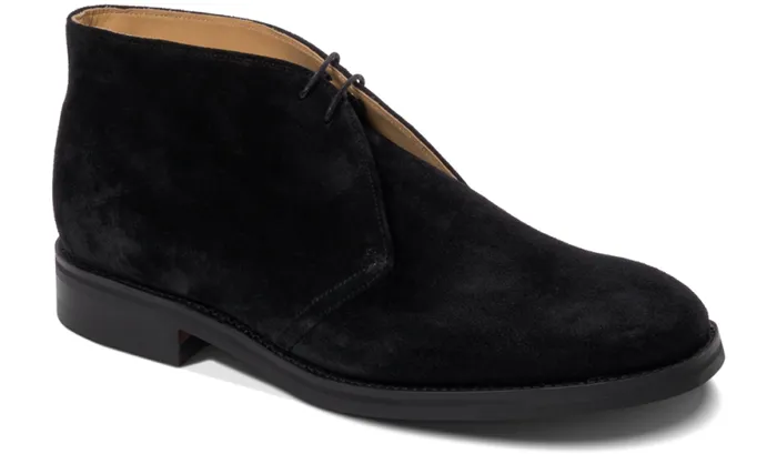 Sandwell 8211 Black Suede Mens Barker Shoes Boots