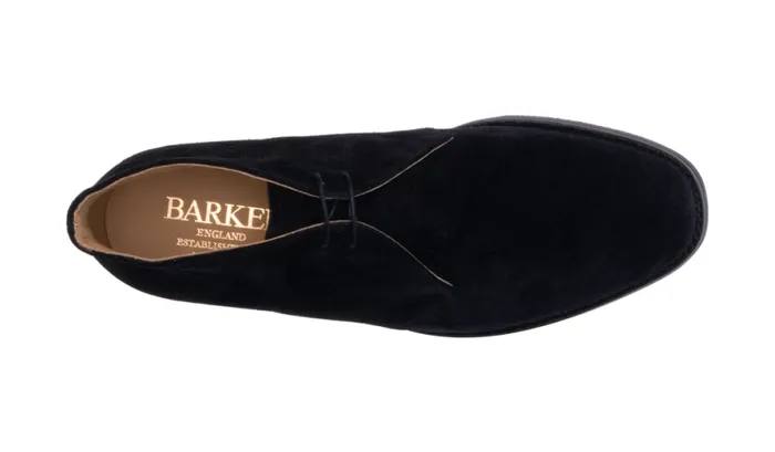 Sandwell 8211 Black Suede Mens Barker Shoes Boots