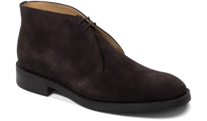 Sandwell 8211 Dark Brown Suede Mens Barker Shoes Boots