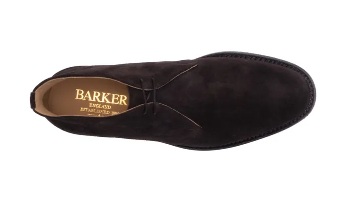 Sandwell 8211 Dark Brown Suede Mens Barker Shoes Boots
