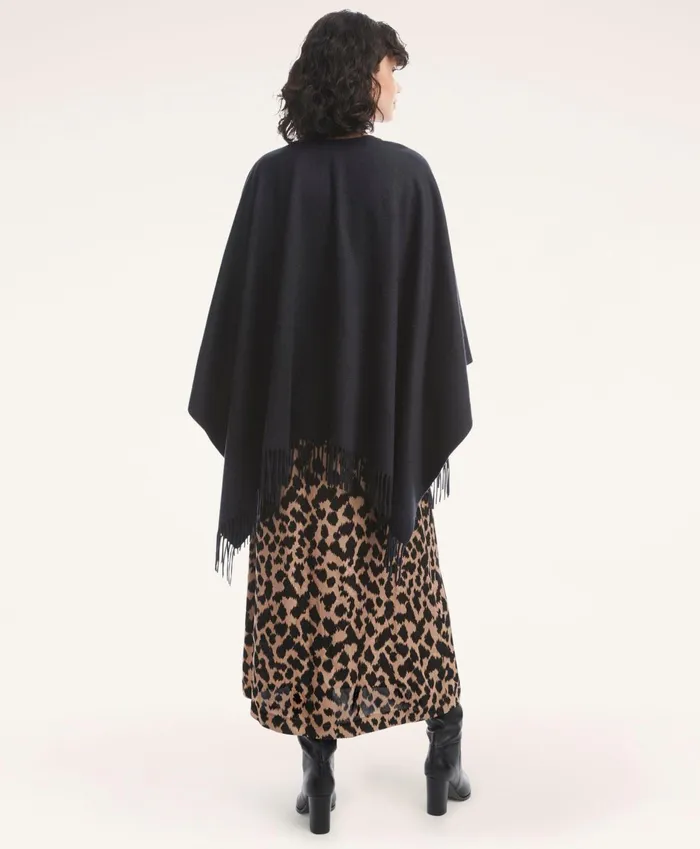 Scarves andamp Gloves Women Brooks Brothers Cashmere Ruana Black