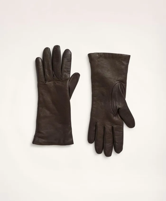 Scarves andamp Gloves Women Brooks Brothers Lambskin Gloves With Cashmere Lining Brown Scarves andamp Gloves Women Brooks Brothers Lambskin Gloves With Cashmere Lining Brown