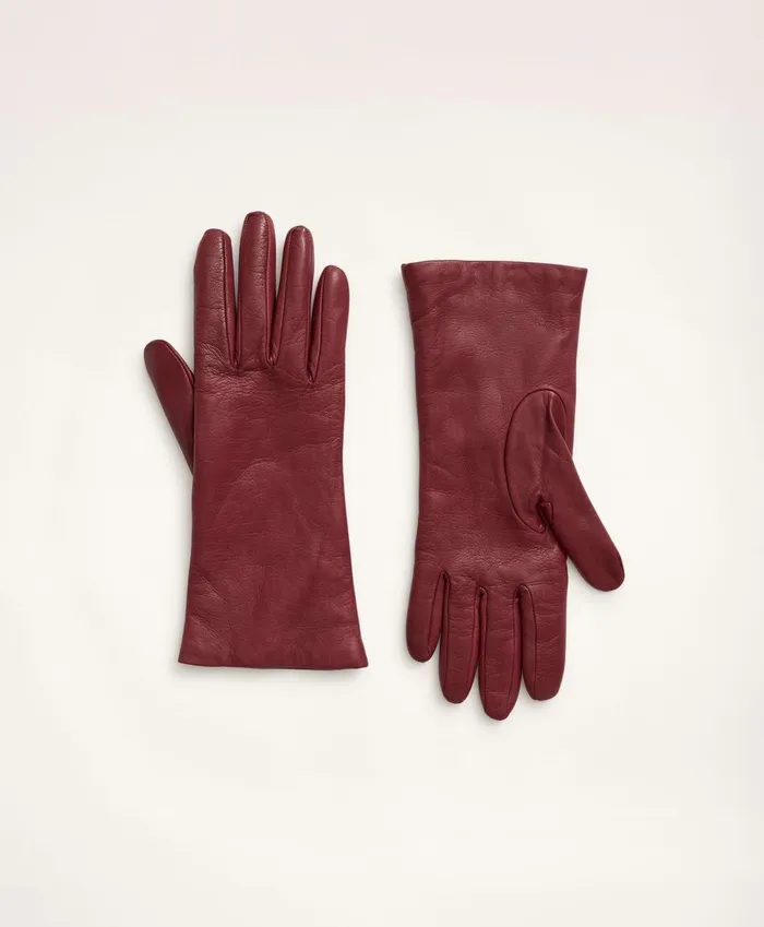 Scarves andamp Gloves Women Brooks Brothers Lambskin Gloves With Cashmere Lining Burgundy Scarves andamp Gloves Women Brooks Brothers Lambskin Gloves With Cashmere Lining Burgundy