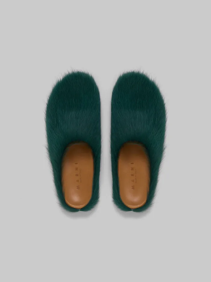 Sea Green Longhair Calfskin Fussbett Sabot Women Marni Fussbett