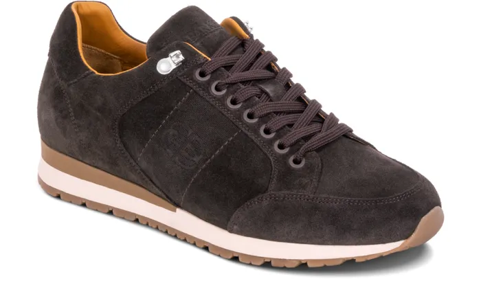 Seb 8211 Dark Brown Suede Mens Barker Shoes Sneakers