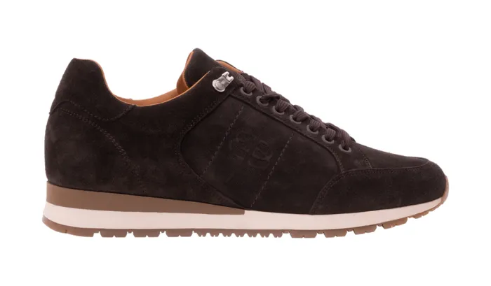 Seb 8211 Dark Brown Suede Mens Barker Shoes Sneakers