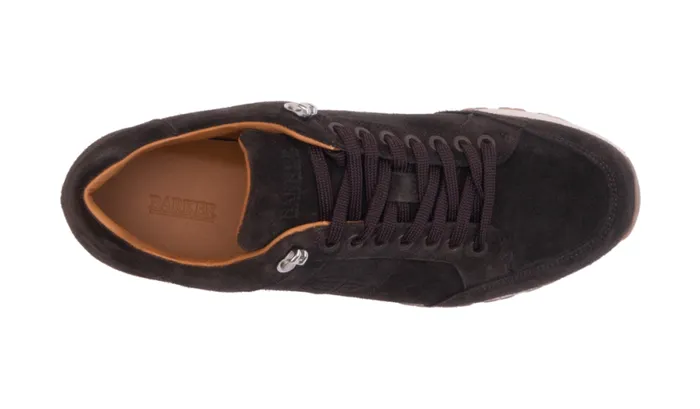 Seb 8211 Dark Brown Suede Mens Barker Shoes Sneakers