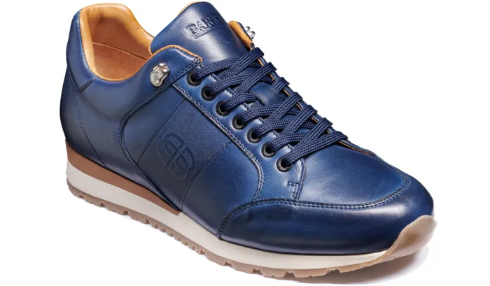 Seb 8211 Navy Calf Mens Barker Shoes Sneakers