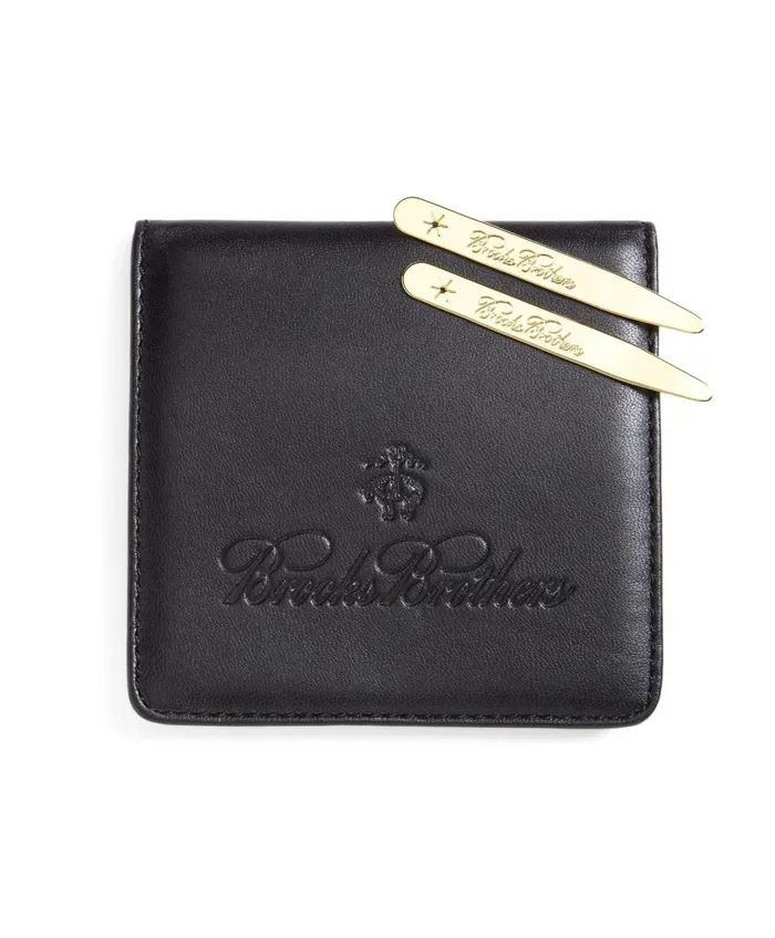 Shirt Accessories Men Brooks Brothers Metallic Collar Stays With Nappa Leather Case Gold Shirt Accessories Men Brooks Brothers Metallic Collar Stays With Nappa Leather Case Gold