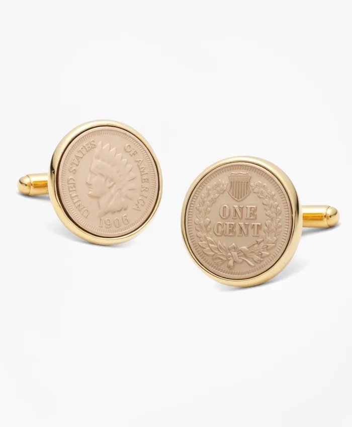 Shirt Accessories Men Brooks Brothers Replica Indian Head Penny Cuff Links As Shown Shirt Accessories Men Brooks Brothers Replica Indian Head Penny Cuff Links As Shown