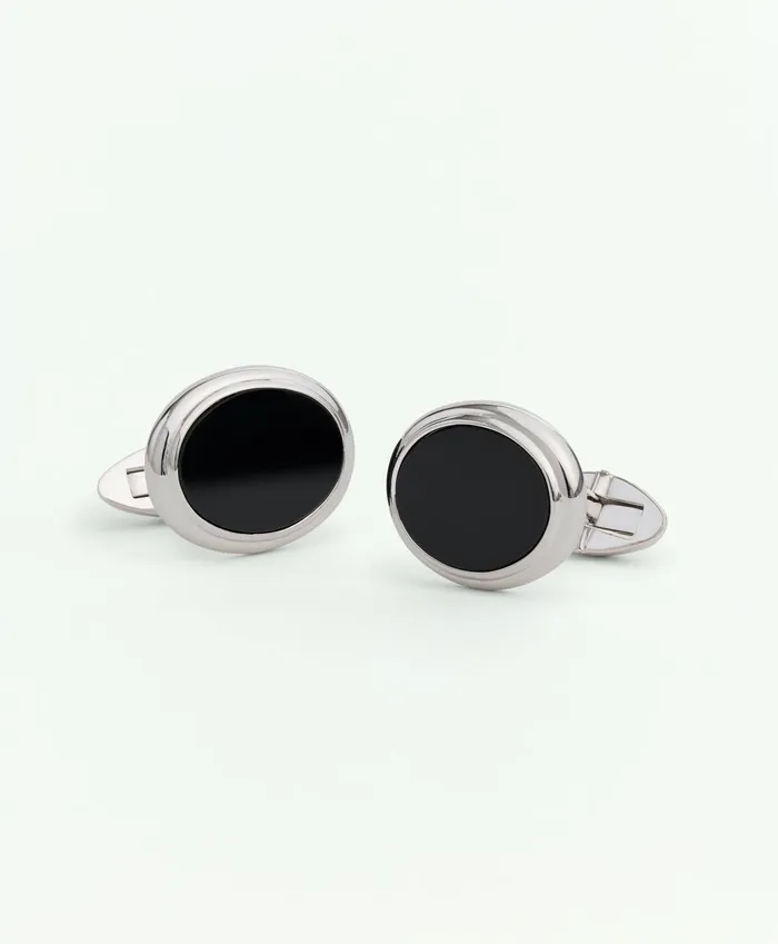 Shirt Accessories Men Brooks Brothers Sterling Silver Onyx Oval RhodiumPlated Cufflinks Silver Shirt Accessories Men Brooks Brothers Sterling Silver Onyx Oval RhodiumPlated Cufflinks Silver