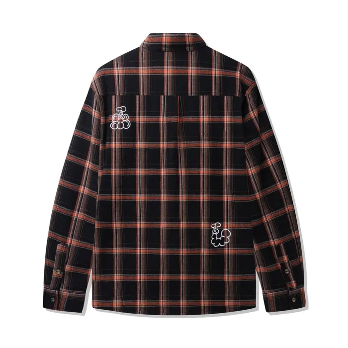 Shirts Men Butter Goods Bugs Flannel Shirt Black Shirts Men Butter Goods Bugs Flannel Shirt Black