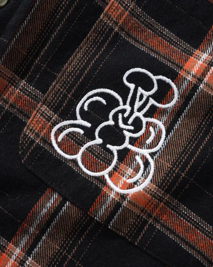 Shirts Men Butter Goods Bugs Flannel Shirt Black Shirts Men Butter Goods Bugs Flannel Shirt Black