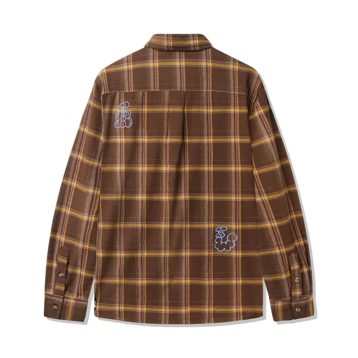 Shirts Men Butter Goods Bugs Flannel Shirt Chestnut Shirts Men Butter Goods Bugs Flannel Shirt Chestnut
