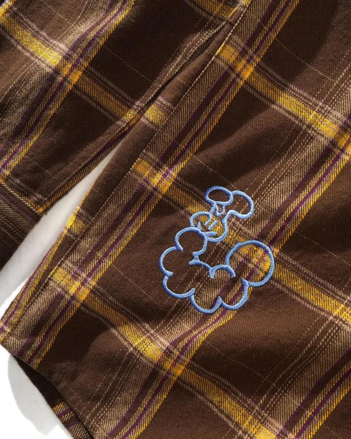 Shirts Men Butter Goods Bugs Flannel Shirt Chestnut Shirts Men Butter Goods Bugs Flannel Shirt Chestnut