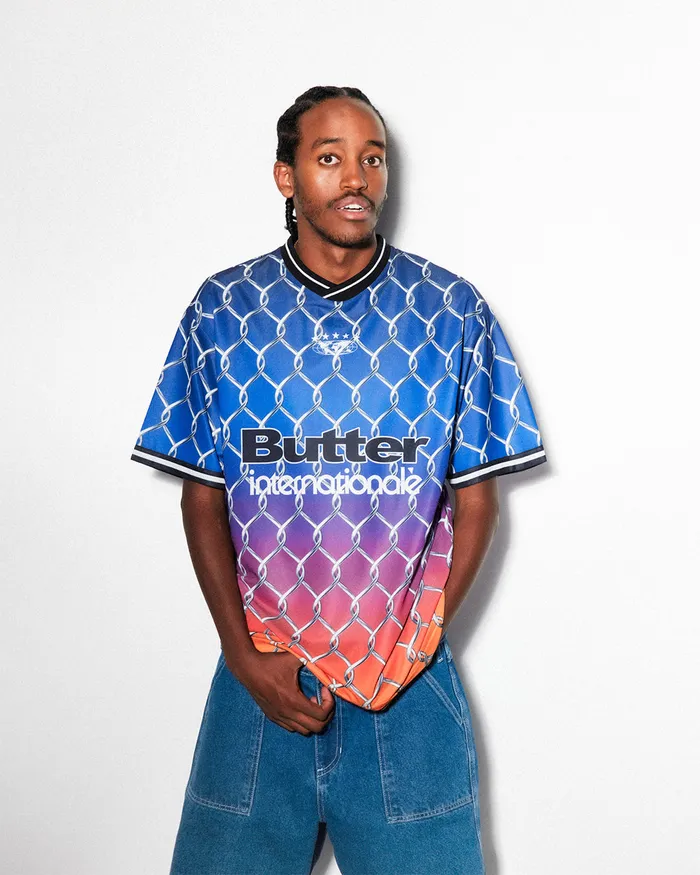 Shirts Men Butter Goods Cage Jersey Sunset