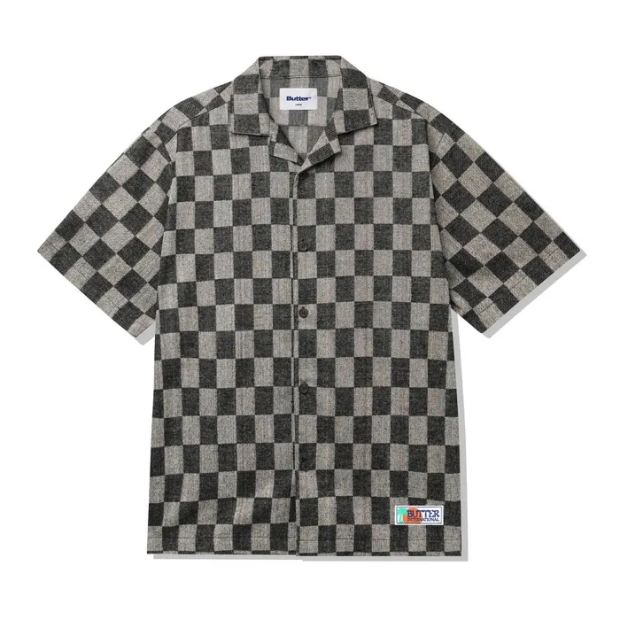 Shirts Men Butter Goods Checker Vacation SS Shirt Black