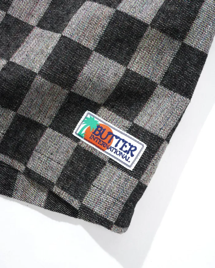 Shirts Men Butter Goods Checker Vacation SS Shirt Black