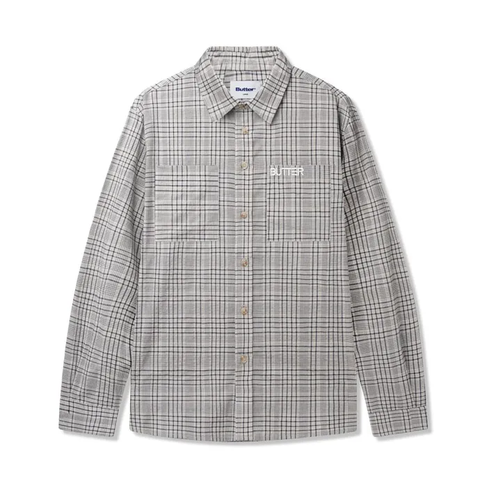 Shirts Men Butter Goods Equipt Plaid Shirt Grey